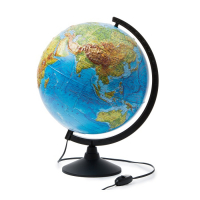 Глобус Земли физический  с подсветкой D=320 мм - «globural.ru» - Красноярск