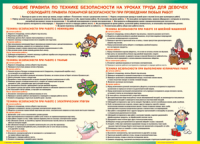 Правила безопасности на уроках труда для девочек 1000*1400 винил	 - «globural.ru» - Красноярск