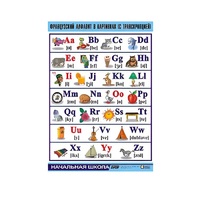 Таблица демонстрационная "Французский алфавит в картинках"(винил 100х140) - «globural.ru» - Красноярск