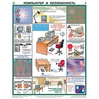 Плакаты "Компьютер и безопасность" (2 листа, размер 450х600) - «globural.ru» - Красноярск
