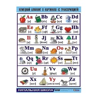 Таблица демонстрационная "Немецкий алфавит в картинках" (винил 100х140) - «globural.ru» - Красноярск