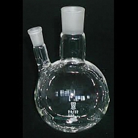 Колба круглодонная с двумя горловинами и шлифами 100 мл. - «globural.ru» - Красноярск