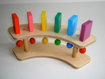 Тактильно-развивающая панель "Разноцветное домино" (6 домино, 1/4 круга) - «globural.ru» - Красноярск