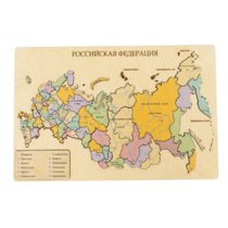 Пазл из дерева Административная карта России "Родина Моя" 522х308х10мм - «globural.ru» - Красноярск
