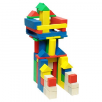 Конструктор деревянный "Строитель" цветной - «globural.ru» - Красноярск