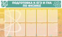 Стенд "Подготовка к ЕГЭ и ОГЭ по физике вариант 2 (10 карманов)" - «globural.ru» - Красноярск