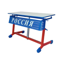 Стол ученический двухместный "Патриот-2о" на газовом лифте (р.гр. № 3-7 и наклоном столешницы) - «globural.ru» - Красноярск