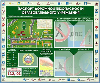 Стенд-уголок "Паспорт дорожной безопасности образовательного учреждения" - «globural.ru» - Красноярск